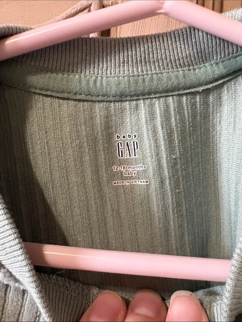 GAP Kids Ribbed Sweatshirt & Pants Set - Sage Green